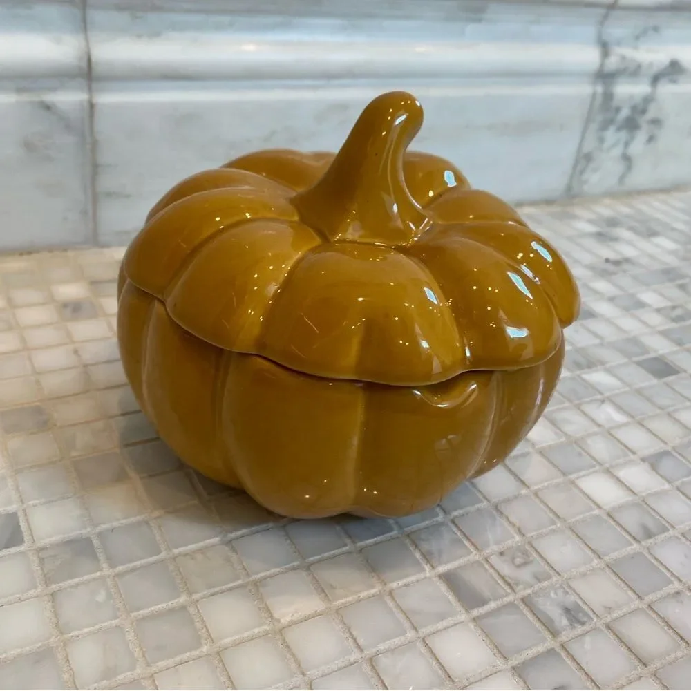 Halloween Thanksgiving Glazed Ceramic Pumpkin Gourd